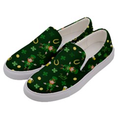 St Patricks Day Pattern Men s Canvas Slip Ons by Valentinaart