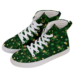 St Patricks Day Pattern Women s Hi-top Skate Sneakers by Valentinaart