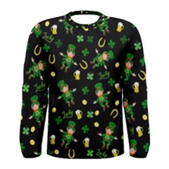 St Patricks Day Pattern Men s Long Sleeve Tee