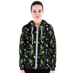 St Patricks Day Pattern Women s Zipper Hoodie