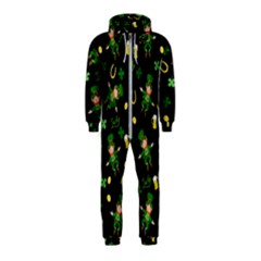 St Patricks Day Pattern Hooded Jumpsuit (kids) by Valentinaart