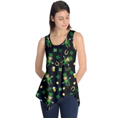 St Patricks Day Pattern Sleeveless Tunic by Valentinaart