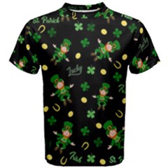 St Patricks Day Pattern Men s Cotton Tee by Valentinaart