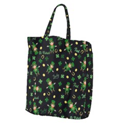 St Patricks Day Pattern Giant Grocery Zipper Tote by Valentinaart