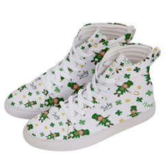 St Patricks Day Pattern Men s Hi-top Skate Sneakers by Valentinaart