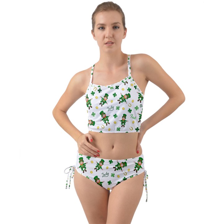 St Patricks day pattern Mini Tank Bikini Set