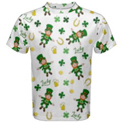 St Patricks Day Pattern Men s Cotton Tee by Valentinaart