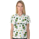 St Patricks day pattern V-Neck Sport Mesh Tee View1