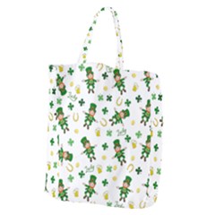 St Patricks Day Pattern Giant Grocery Zipper Tote by Valentinaart