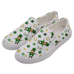 St Patricks Day Pattern Men s Canvas Slip Ons by Valentinaart