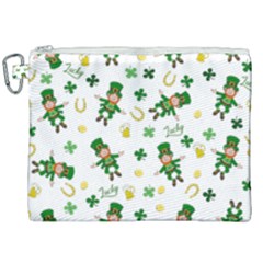 St Patricks Day Pattern Canvas Cosmetic Bag (xxl)