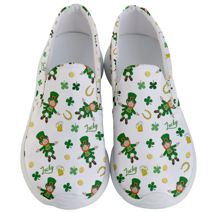 St Patricks day pattern Men s Lightweight Slip Ons