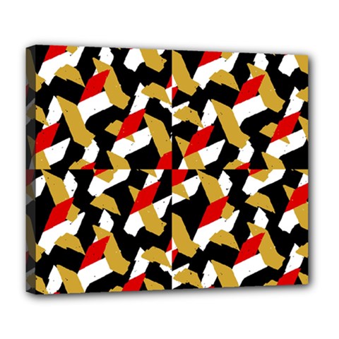 Colorful Abstract Pattern Deluxe Canvas 24  X 20   by dflcprints