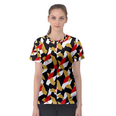 Colorful Abstract Pattern Women s Sport Mesh Tee by dflcprints