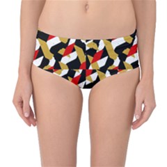 Colorful Abstract Pattern Mid-waist Bikini Bottoms by dflcprints