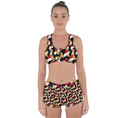 Colorful Abstract Pattern Racerback Boyleg Bikini Set by dflcprints