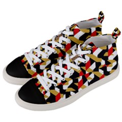 Colorful Abstract Pattern Men s Mid-top Canvas Sneakers by dflcprints