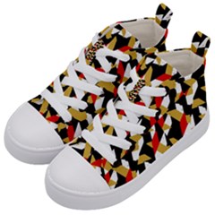 Colorful Abstract Pattern Kid s Mid-top Canvas Sneakers by dflcprints