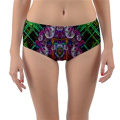 The Most Beautiful Planet Is Earth On The Sky Reversible Mid-waist Bikini Bottoms by pepitasart