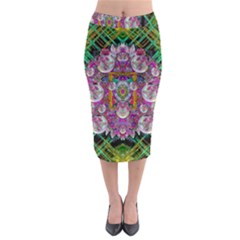 The Most Beautiful Planet Is Earth On The Sky Midi Pencil Skirt by pepitasart