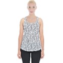 Elio s Shirt Faces in Black Outlines on White Piece Up Tank Top View1