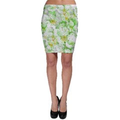 Light Floral Collage  Bodycon Skirt by dflcprints