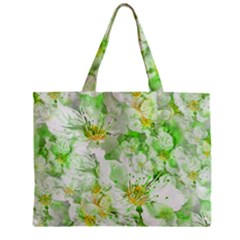 Light Floral Collage  Zipper Mini Tote Bag by dflcprints