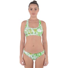 Light Floral Collage  Cross Back Hipster Bikini Set by dflcprints