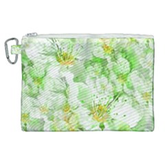 Light Floral Collage  Canvas Cosmetic Bag (xl) by dflcprints