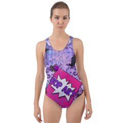 Purlpe Retro Pop Cut-out Back One Piece Swimsuit by snowwhitegirl