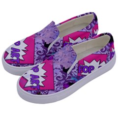 Purlpe Retro Pop Kids  Canvas Slip Ons by snowwhitegirl