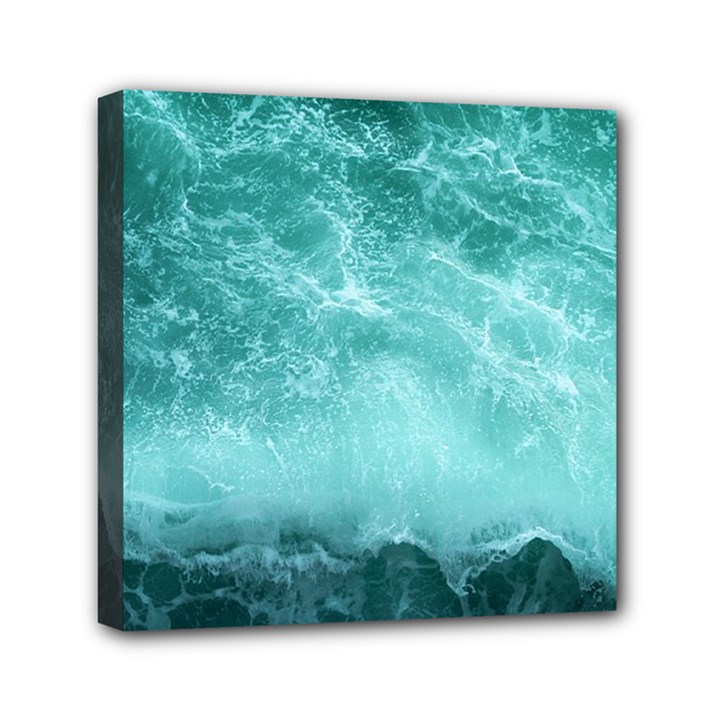 Green Ocean Splash Canvas Travel Bag