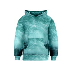 Green Ocean Splash Kids  Pullover Hoodie by snowwhitegirl