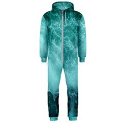 Green Ocean Splash Hooded Jumpsuit (men)  by snowwhitegirl