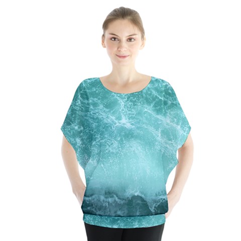 Green Ocean Splash Blouse by snowwhitegirl