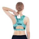 Green Ocean Splash Sports Bra With Pocket View2