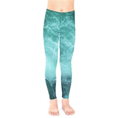 Green Ocean Splash Kids  Legging by snowwhitegirl