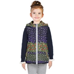 Snowy Roses Kid s Puffer Vest