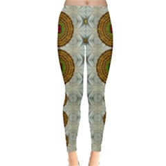 Spring In Mind And Flowers In Soul Be Happy Leggings  by pepitasart