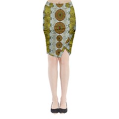 Spring In Mind And Flowers In Soul Be Happy Midi Wrap Pencil Skirt by pepitasart