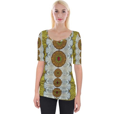 Spring In Mind And Flowers In Soul Be Happy Wide Neckline Tee by pepitasart