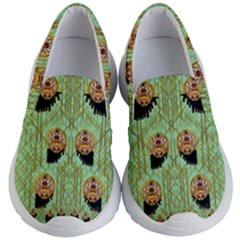 Lady Panda With Hat And Bat In The Sunshine Kid s Lightweight Slip Ons by pepitasart