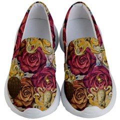 Octopus Floral Kid s Lightweight Slip Ons by snowwhitegirl