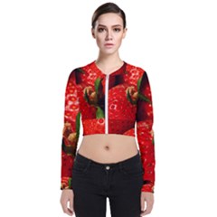 Red Strawberries Bomber Jacket