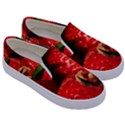 Red Strawberries Kids  Canvas Slip Ons View3