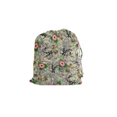 Angel Floral Drawstring Pouches (small)  by snowwhitegirl