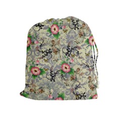 Angel Floral Drawstring Pouches (extra Large) by snowwhitegirl