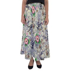 Angel Floral Flared Maxi Skirt by snowwhitegirl