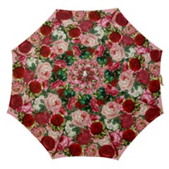 Rose Bushes Straight Umbrellas by snowwhitegirl