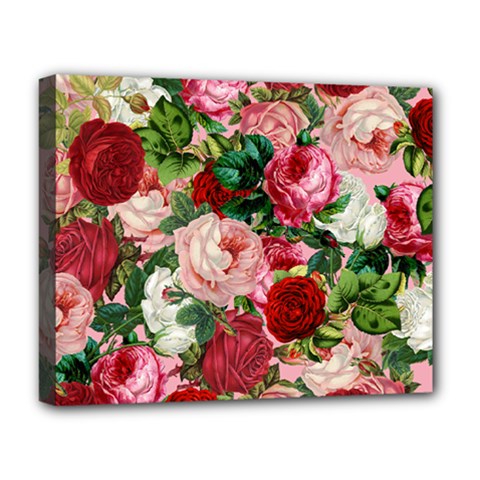 Rose Bushes Deluxe Canvas 20  X 16   by snowwhitegirl